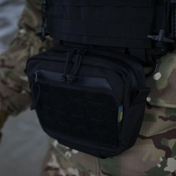 Сумка-напашник M Kiborg з балістичним пакетом 2 клас захисту PE Militex GU Сordura Black KBRG-4088-Ч фото