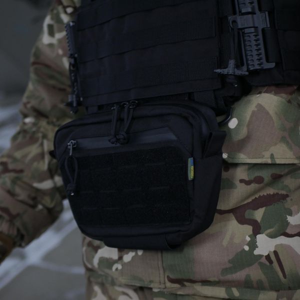 Сумка-напашник M Kiborg з балістичним пакетом 2 клас захисту PE Militex GU Сordura Black KBRG-4088-Ч фото