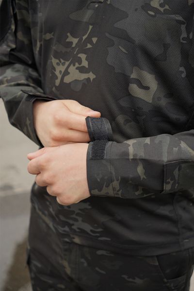 Тактична сорочка УБАКС UA (CoolPass) з довгим рукавом Black Multicam-S KBRG- 2234-S фото