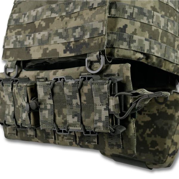 Комплект Плитоноска Kiborg GU Gen.2 з двома підсумками та захистом 1 класу Піксель KBRG-45009 фото
