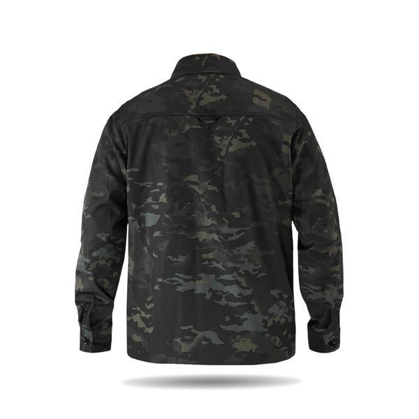 Сорочка тактична Operator 5 Twill чорний мультикам на ґудзиках KBRG-2236-S фото
