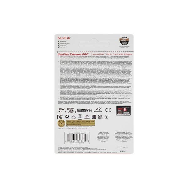 Карта пам'яті SANDISK 64GB C10 UHS-I U3 Extreme Pro V30 (SDSDXXU-064G-GN4IN) KBRG-U0862789 фото