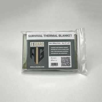 Термоковдра A1G Survival Blanket - OD Green KBRG-49-468-54 фото